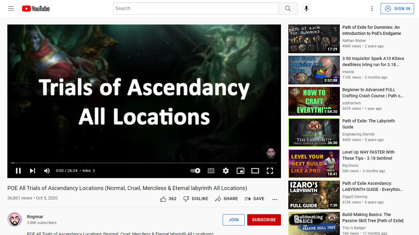POE All Trials of Ascendancy Locations (Normal, Cruel ... - YouTube