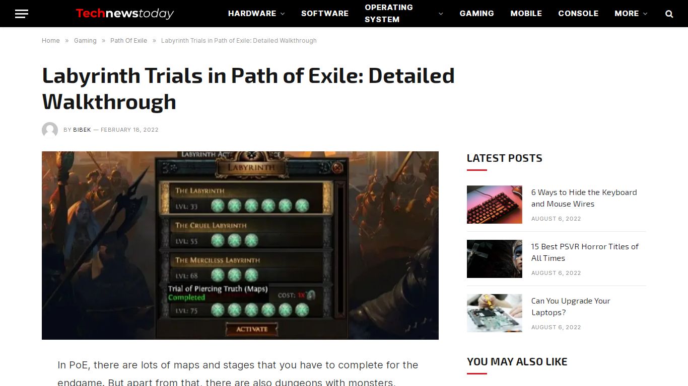 Labyrinth Trials In Path Of Exile: Detailed Walkthrough - Tech News Today
